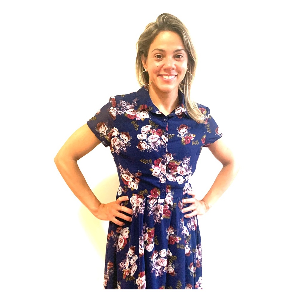 VINTAGE FLORAL SPRING/SUMMER DRESS